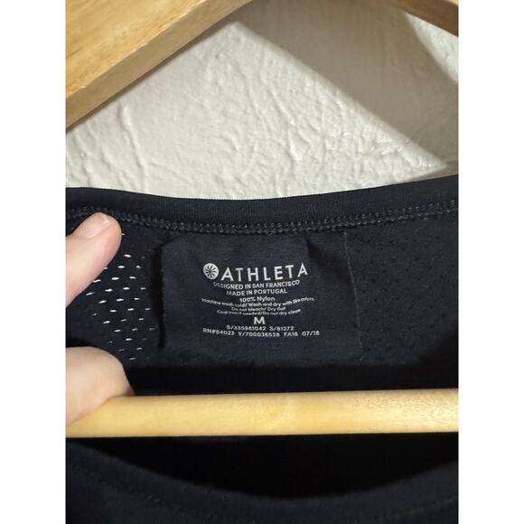 ATHLETA Activewear Black Top Medium - Picture 2 of 3
